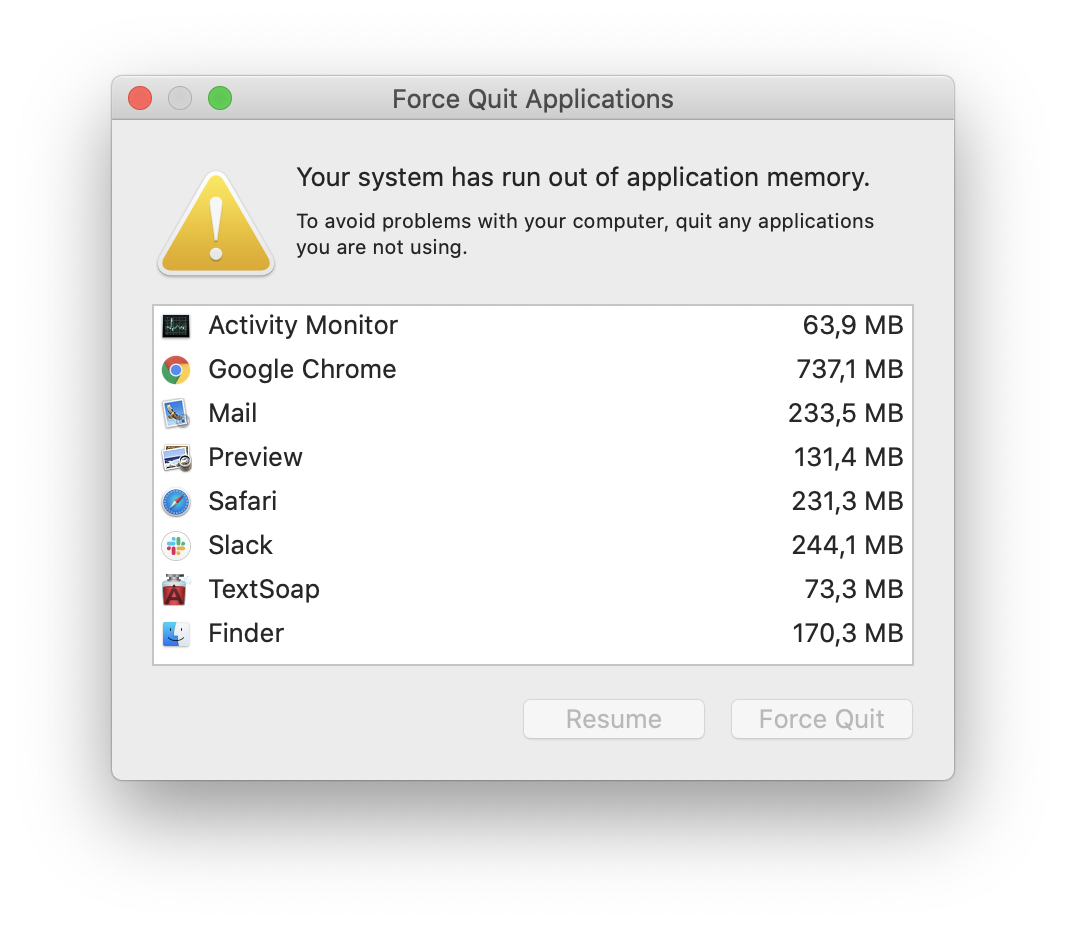 how do you alacote more memory for a mac program
